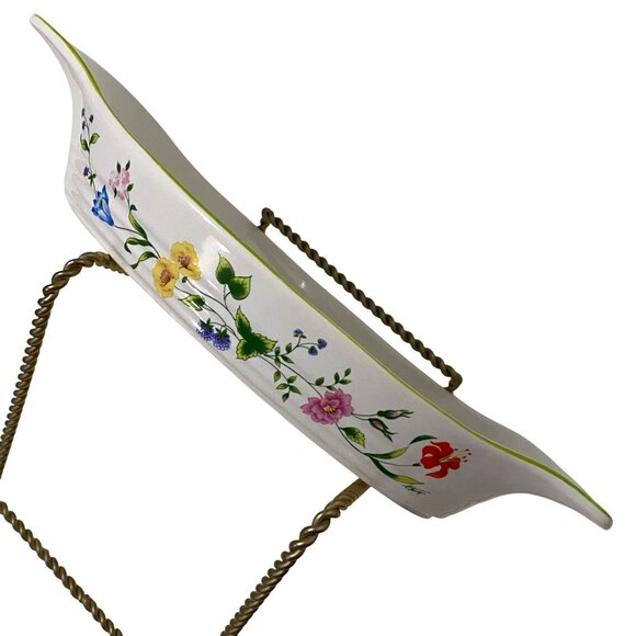 Vintage Pamela by Action Oval Baking Dish Floral Print Made in Japan Cook Bake - Picture 2 of 8